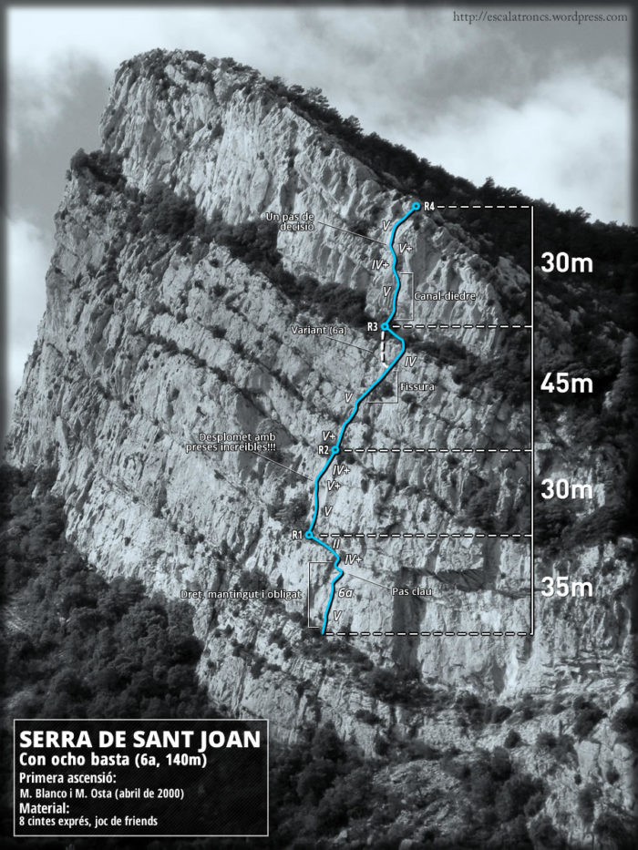 Ressenya de la via Con Ocho Basta a Sant Joan de Montanissell